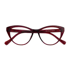 Cat-eye Dark Red Eyeglasses