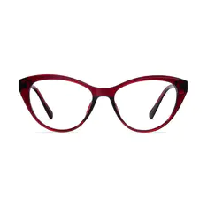 Cat-eye Dark Red Eyeglasses