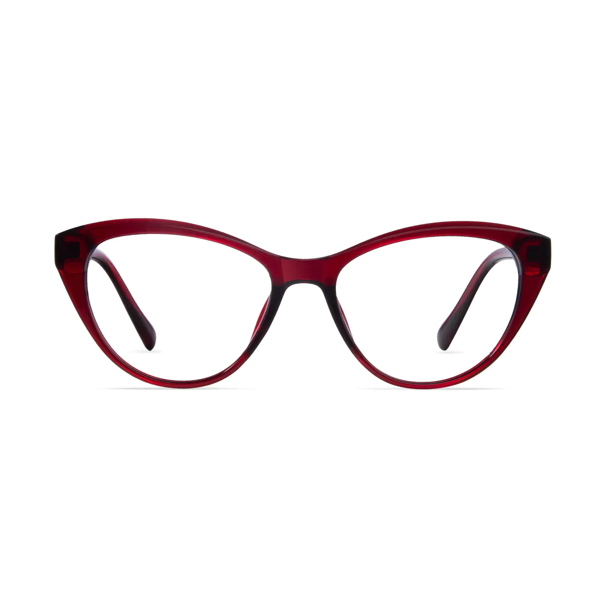 Cat-eye Dark Red Eyeglasses