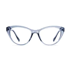 Cat-eye Transparent Gray Eyeglasses