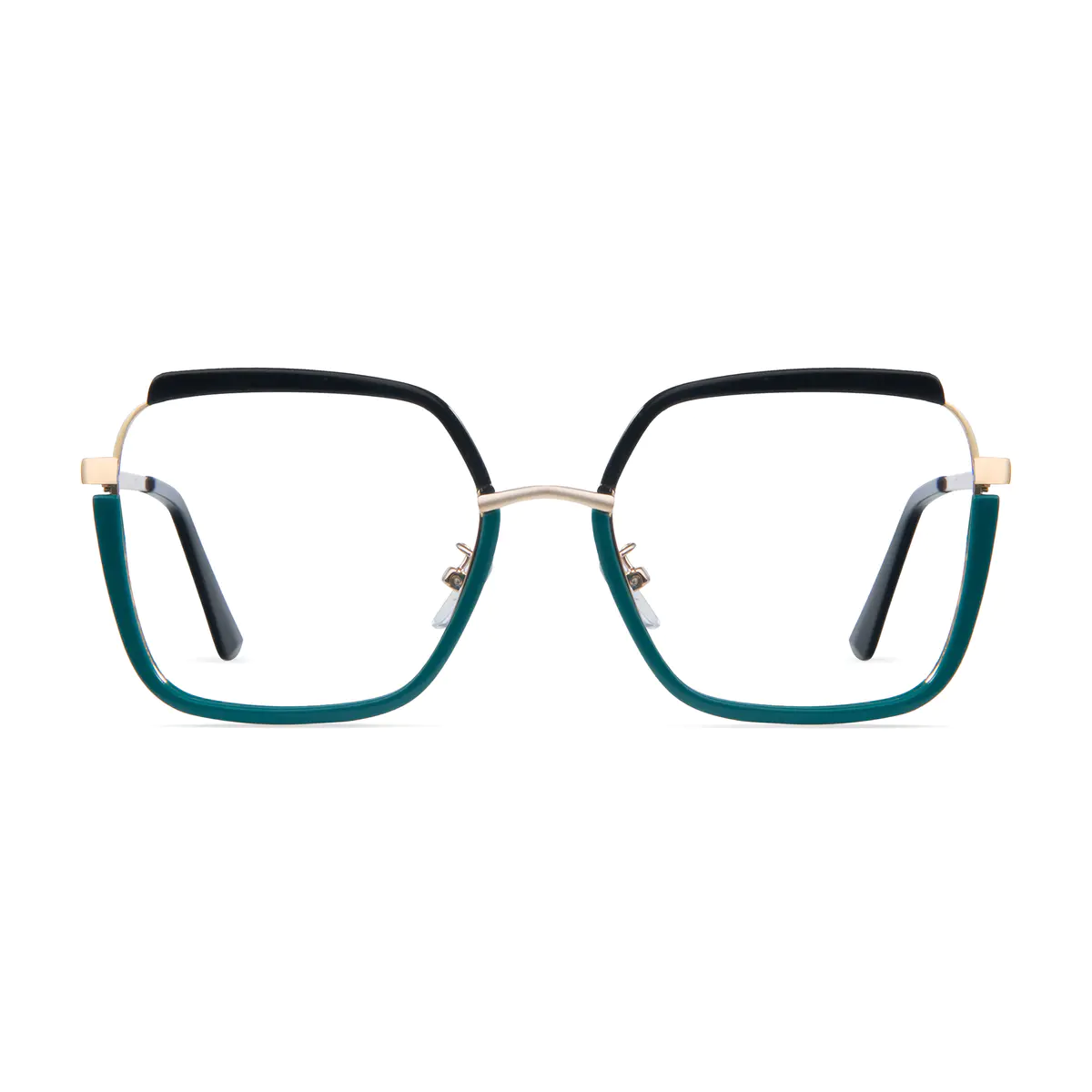 Square Black/Green Eyeglasses