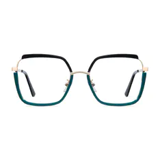 Square Black/Green Eyeglasses