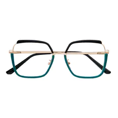 Square Black/Green Eyeglasses