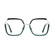Square Black/Green Eyeglasses