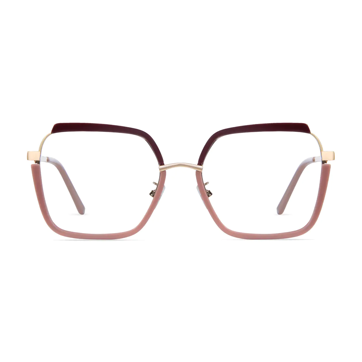 Square Pink Eyeglasses