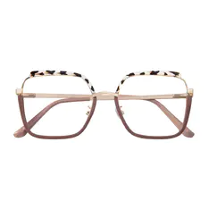 Square Tortoiseshell/Pink Eyeglasses