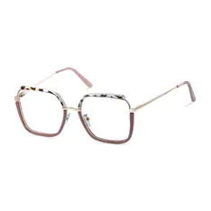 Square Tortoiseshell/Pink Eyeglasses