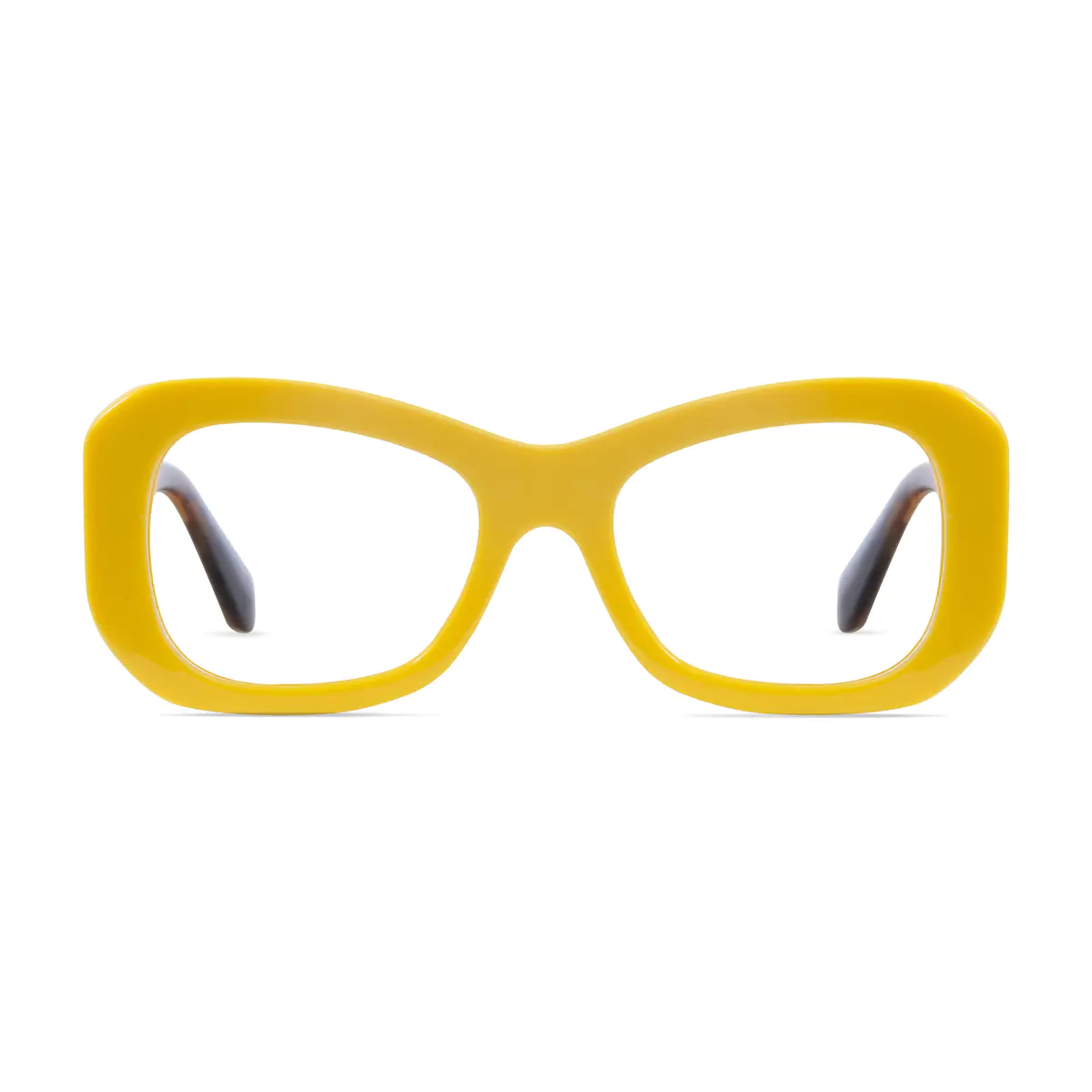 Square Yellow Eyeglasses