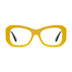 Rectangle Yellow Eyeglasses