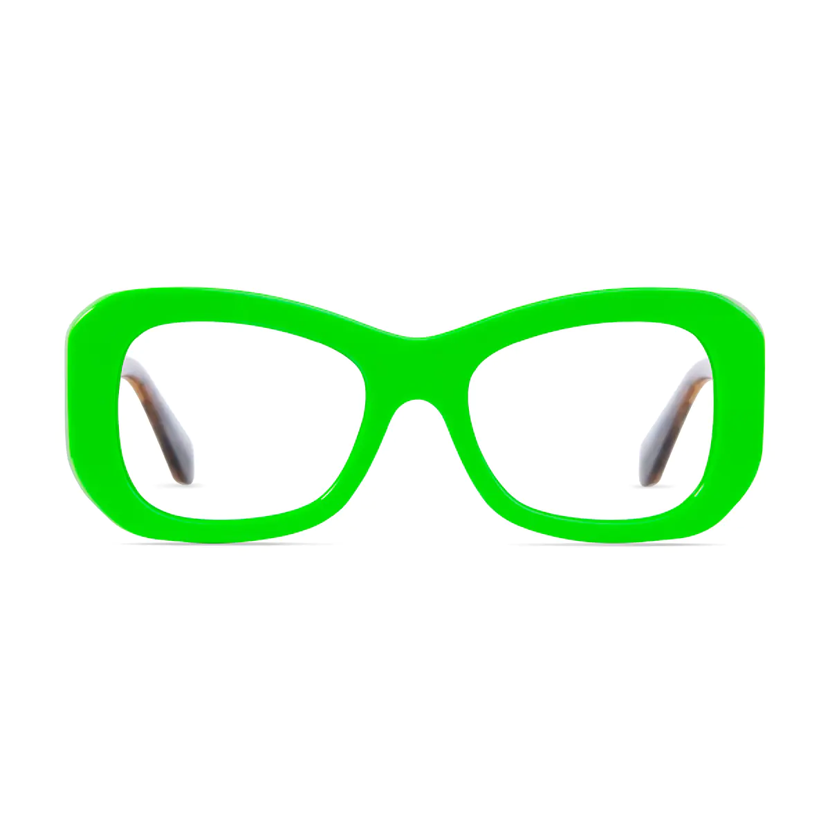 Square Green Eyeglasses