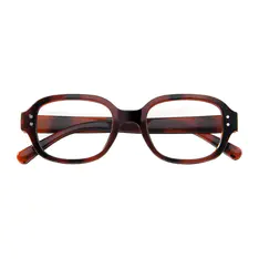 Oval Ruby Tortoiseshell Eyeglasses