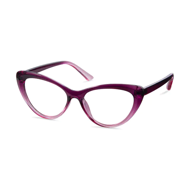 Cat-eye Gradient Purple Eyeglasses