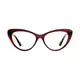 Cat-eye Dark Red Eyeglasses
