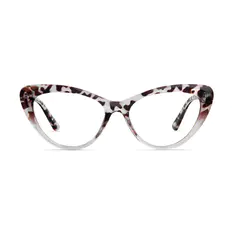 Cat-eye Dark Red Eyeglasses