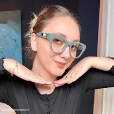 Square Green Eyeglasses