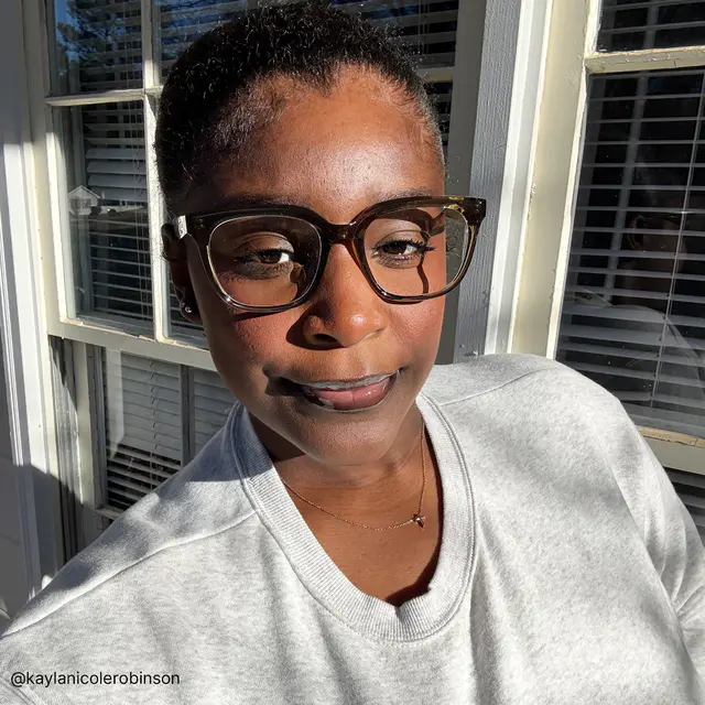 Square Transparent Green Eyeglasses