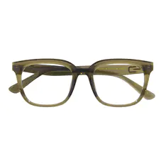 Square Transparent Green Eyeglasses