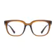 Square Transparent Brown Eyeglasses