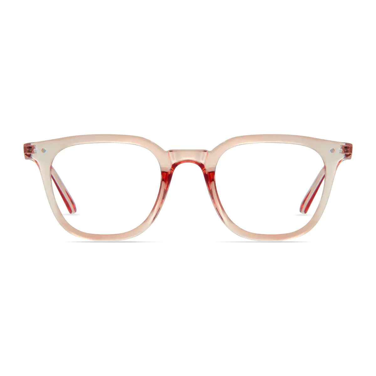 Square Pale Pink Eyeglasses