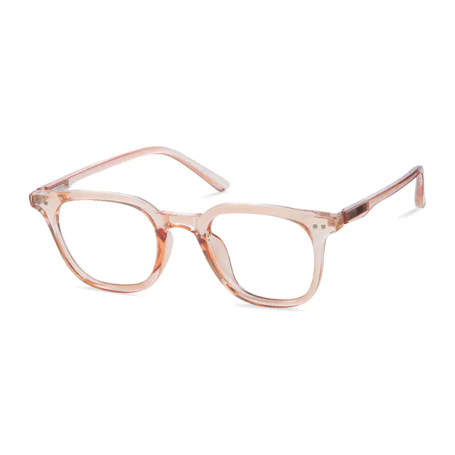Square Pale Pink Eyeglasses
