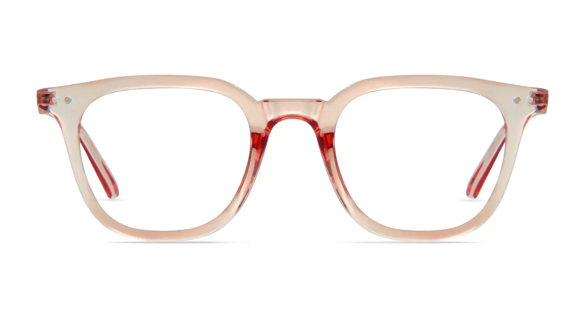 Square Pale Pink Eyeglasses