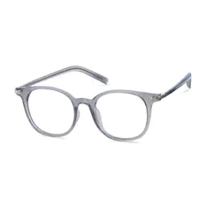 Round Transparent Gray Eyeglasses