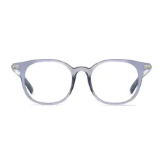 Round Transparent Gray Eyeglasses