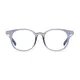 Round Transparent Gray Eyeglasses