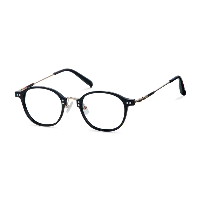 Round Black Eyeglasses