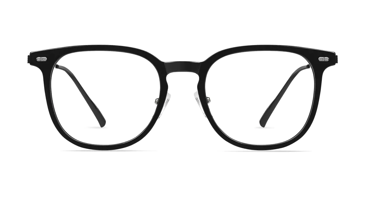 Square Black/Silver Eyeglasses