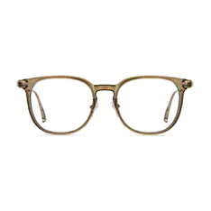 Square Transparent Green/Rose Gold Eyeglasses