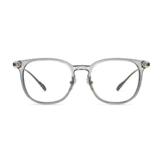 Square Transparent Gray Eyeglasses