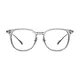 Square Transparent Gray Eyeglasses
