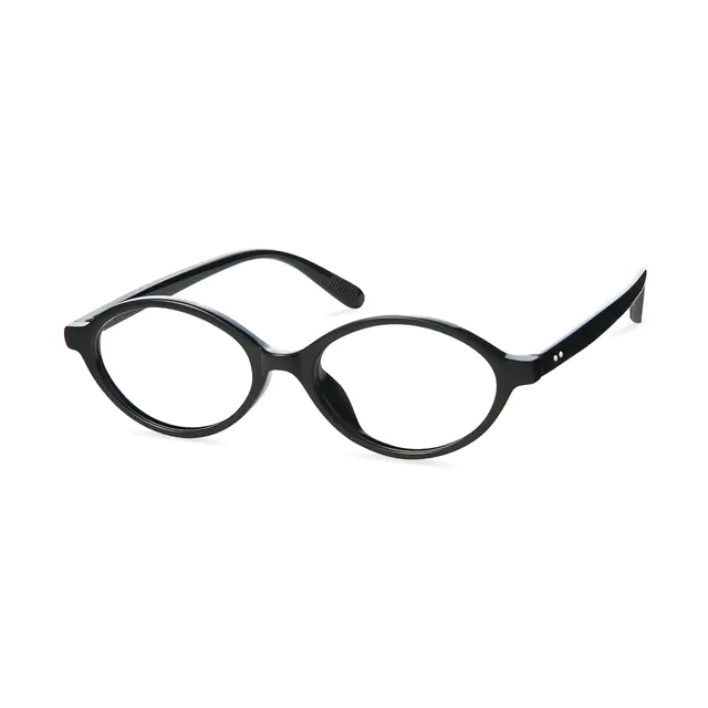 Oval Black Eyeglasses