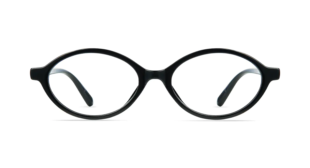 Oval Black Eyeglasses