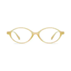 Oval Transparent Yellow Eyeglasses