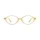Oval Transparent Yellow Eyeglasses