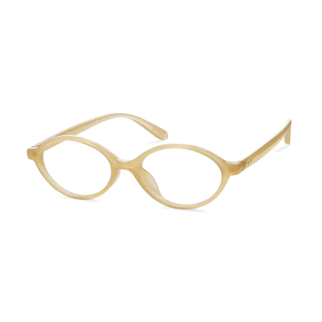 Oval Transparent Yellow Eyeglasses