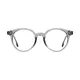 Round Transparent Gray Eyeglasses