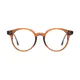 Round Transparent Brown Eyeglasses