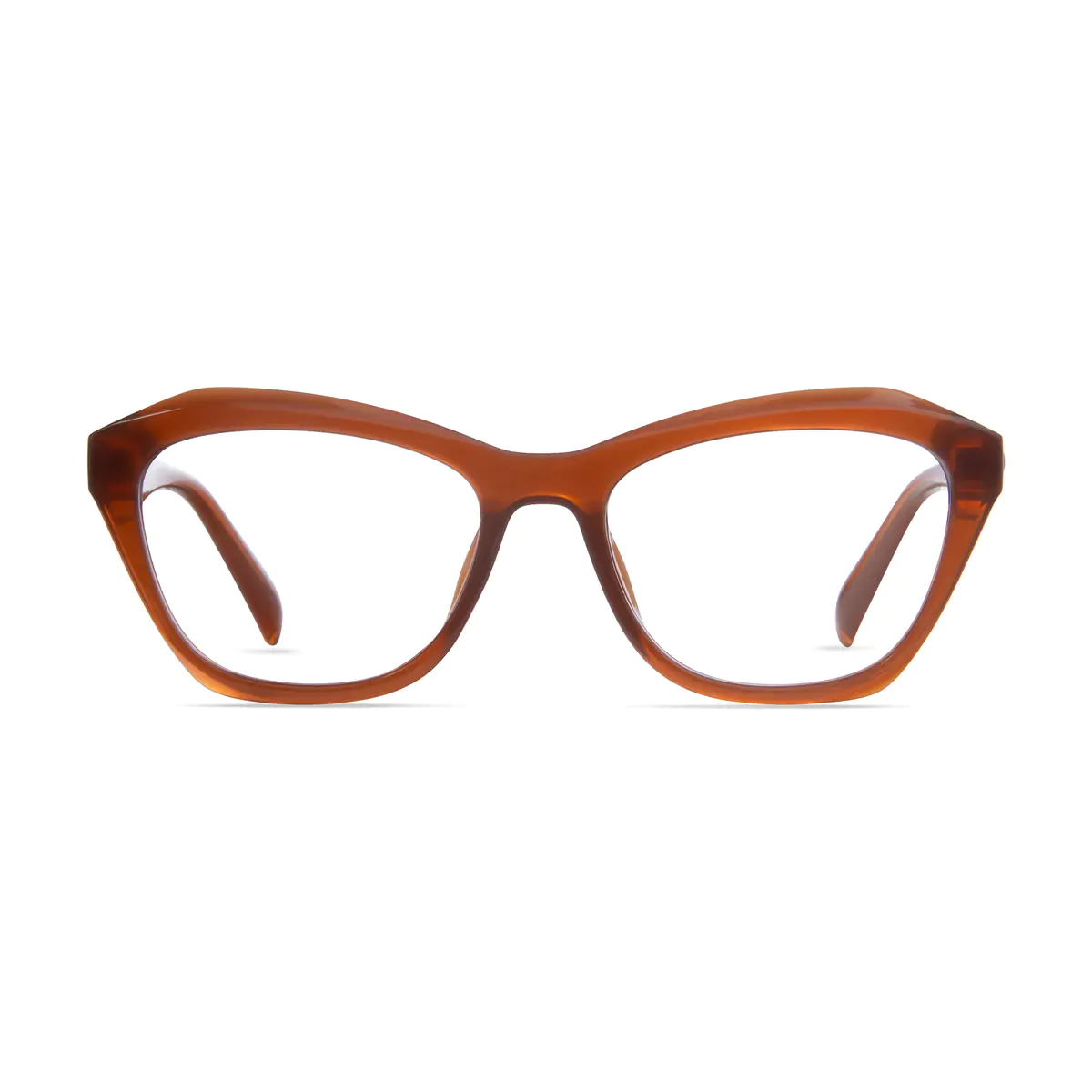 Cat-eye Transparent Orange Eyeglasses