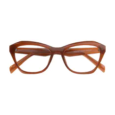 Cat-eye Transparent Orange Eyeglasses