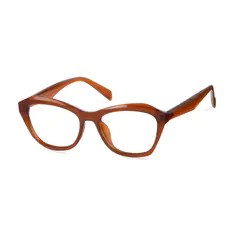 Cat-eye Transparent Orange Eyeglasses