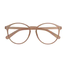 Round Light Brown Eyeglasses