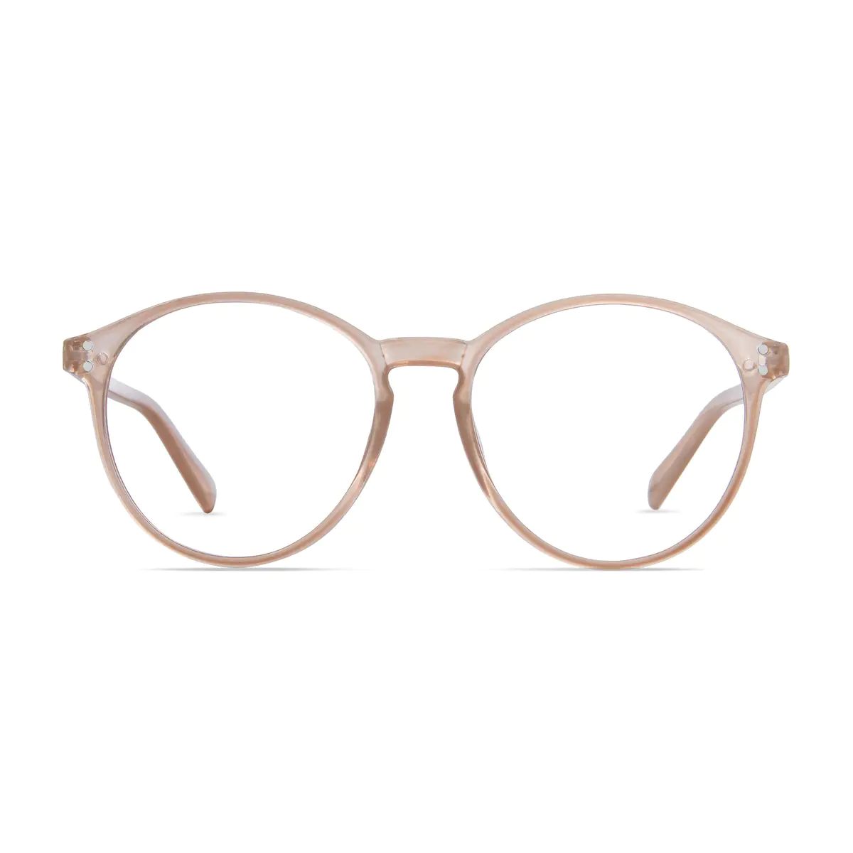 Round Light Brown Eyeglasses