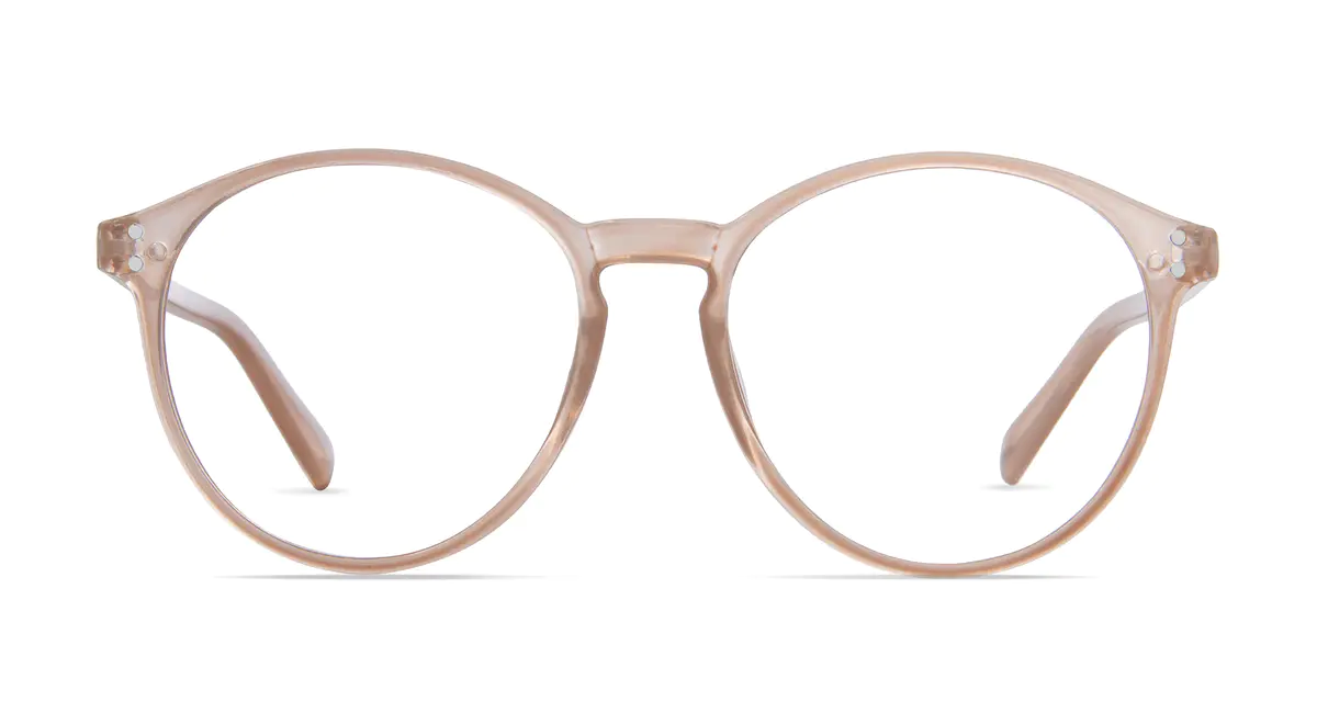 Round Light Brown Eyeglasses