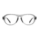 Aviator Transparent Gray Eyeglasses