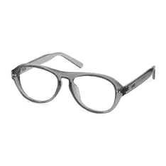 Aviator Transparent Gray Eyeglasses