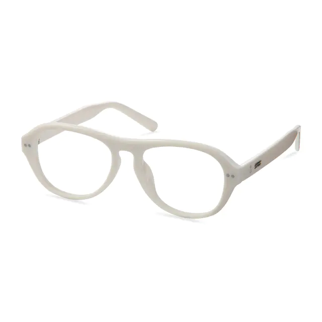 Aviator White Eyeglasses