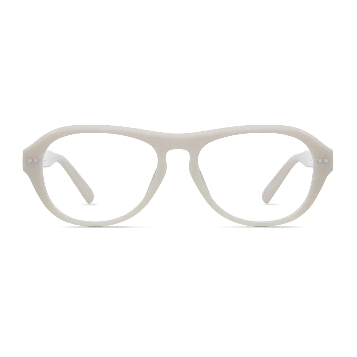 Aviator White Eyeglasses